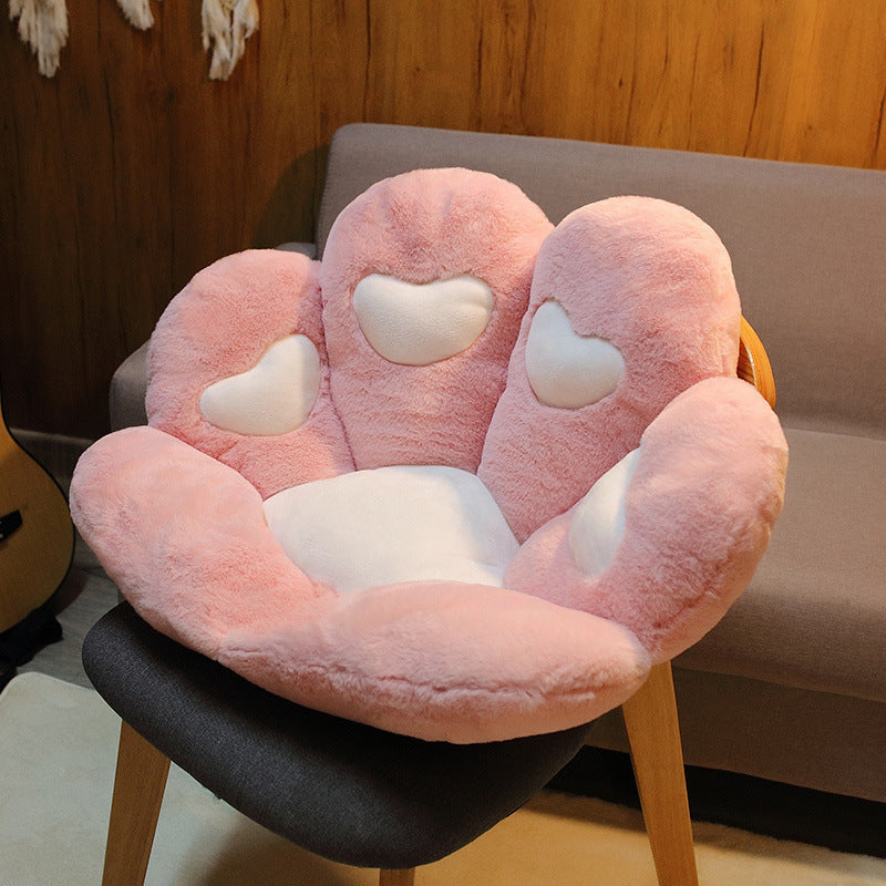 Cute Cat Paw Back Pillows Plush Chair Cushion Animal Child Seat Cushion Sofa Mat Home Sofa Indoor Floor Winter Decor Gift