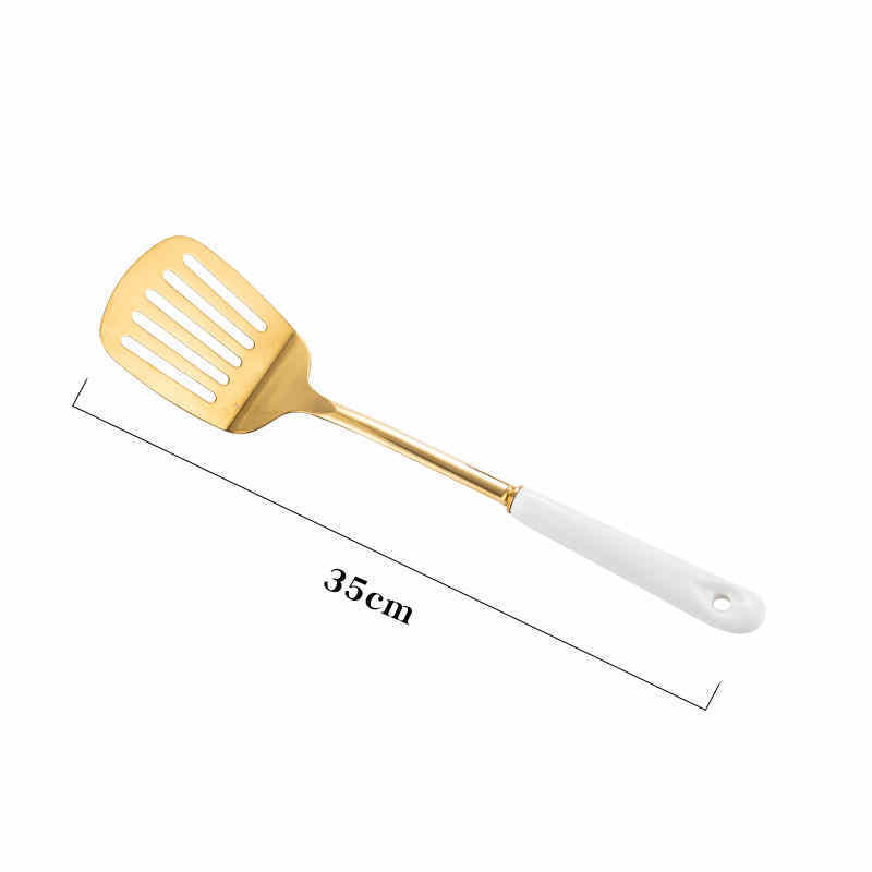 Nordic Stainless Steel Kitchen Utensils Spatula Ceramic Handle