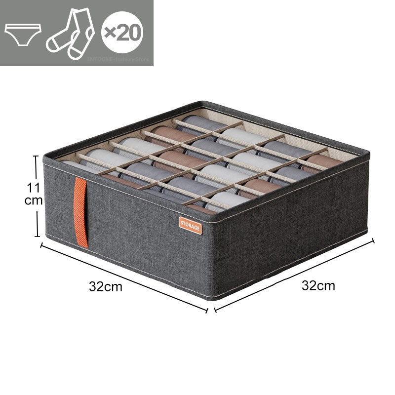 Closet Organizer Underwear Drawer Socks Bra Clothing Storage Box